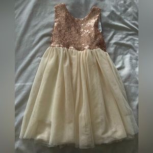 Sparkly Rose Gold & Cream Dress